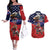 USA Canada Ice Hockey Custom Couples Matching Off The Shoulder Long Sleeve Dress and Hawaiian Shirt Go Champion 4 Nations