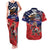 USA Canada Ice Hockey Custom Couples Matching Tank Maxi Dress and Hawaiian Shirt Go Champion 4 Nations