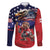 USA Canada Ice Hockey Custom Family Matching Long Sleeve Bodycon Dress and Hawaiian Shirt Go Champion 4 Nations