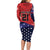 USA Canada Ice Hockey Custom Family Matching Long Sleeve Bodycon Dress and Hawaiian Shirt Go Champion 4 Nations