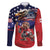 USA Canada Ice Hockey Custom Family Matching Off The Shoulder Long Sleeve Dress and Hawaiian Shirt Go Champion 4 Nations