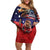 USA Canada Ice Hockey Custom Family Matching Off Shoulder Short Dress and Hawaiian Shirt Go Champion 4 Nations