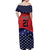 USA Canada Ice Hockey Custom Off Shoulder Maxi Dress Go Champion 4 Nations