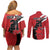 Canada Hockey Custom Couples Matching Off Shoulder Short Dress and Long Sleeve Button Shirt Go Champion 4 Nations