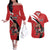 Canada Hockey Custom Couples Matching Off The Shoulder Long Sleeve Dress and Hawaiian Shirt Go Champion 4 Nations