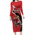 Canada Hockey Custom Family Matching Long Sleeve Bodycon Dress and Hawaiian Shirt Go Champion 4 Nations