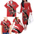 Canada Hockey Custom Family Matching Off The Shoulder Long Sleeve Dress and Hawaiian Shirt Go Champion 4 Nations