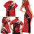 Canada Hockey Custom Family Matching Short Sleeve Bodycon Dress and Hawaiian Shirt Go Champion 4 Nations