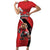 Canada Hockey Custom Family Matching Short Sleeve Bodycon Dress and Hawaiian Shirt Go Champion 4 Nations