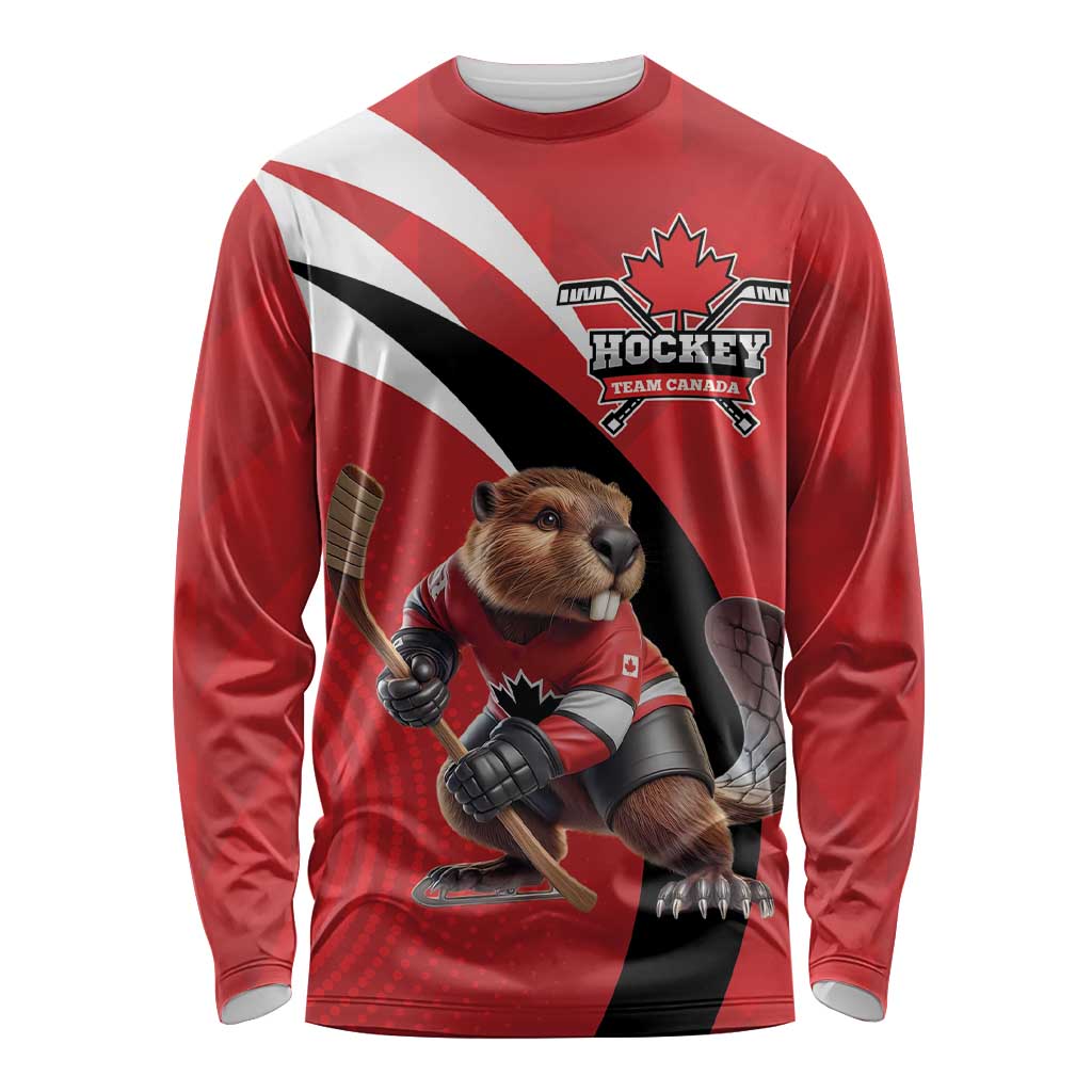 Canada Hockey Custom Long Sleeve Shirt Go Champion 4 Nations