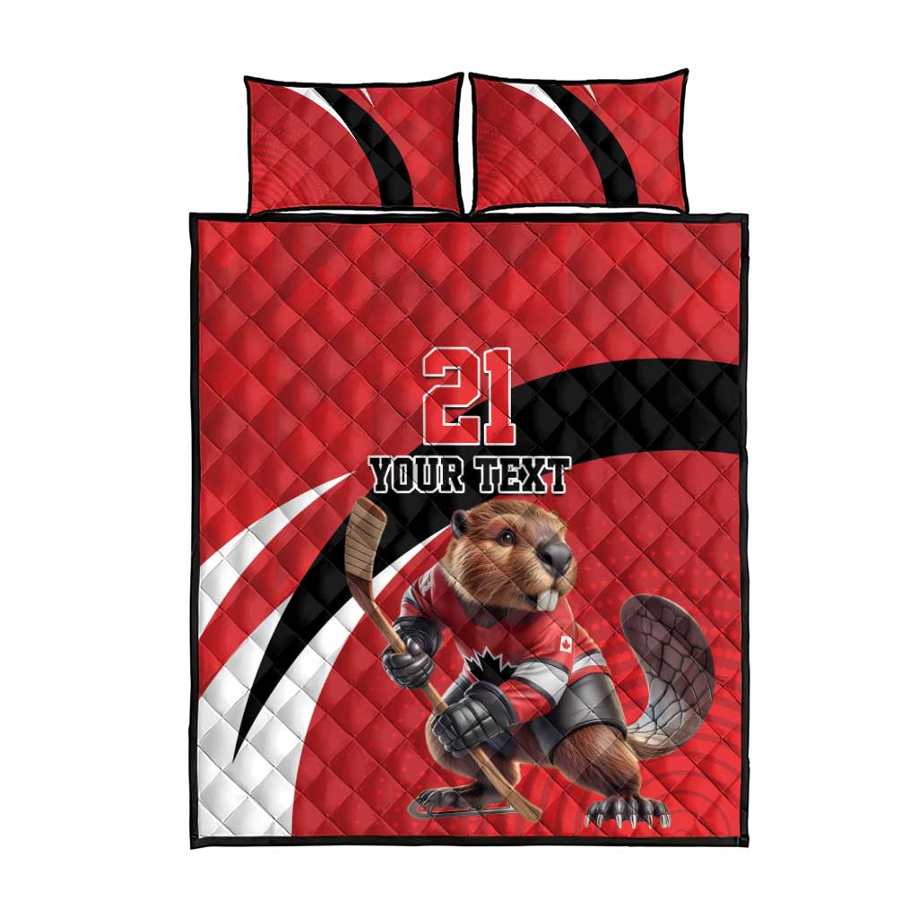 Canada Hockey Custom Quilt Bed Set Go Champion 4 Nations