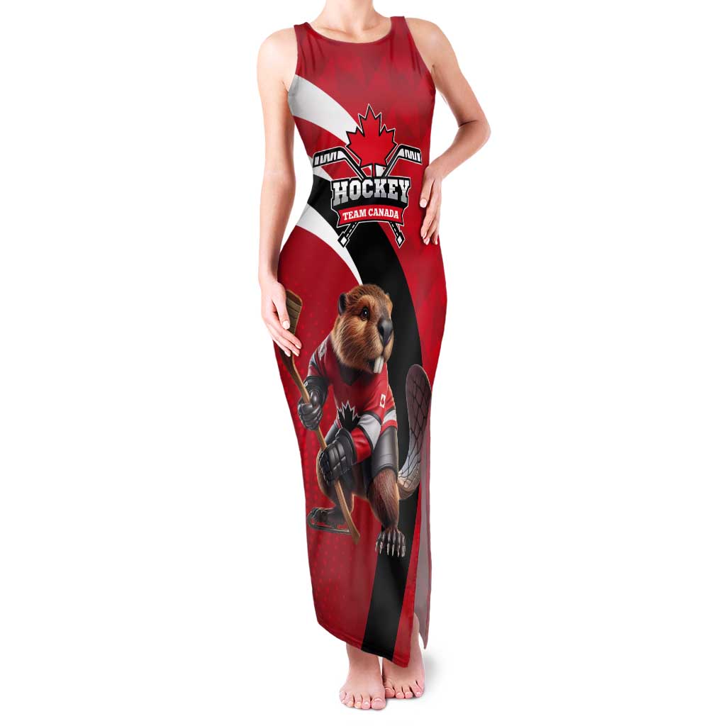 Canada Hockey Custom Tank Maxi Dress Go Champion 4 Nations