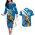 Finland Leijonat Hockey Custom Couples Matching Off The Shoulder Long Sleeve Dress and Hawaiian Shirt Suomen Jaakiekkoliitto 4 Nations