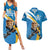 Finland Leijonat Hockey Custom Couples Matching Summer Maxi Dress and Hawaiian Shirt Suomen Jaakiekkoliitto 4 Nations