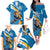 Finland Leijonat Hockey Custom Family Matching Off The Shoulder Long Sleeve Dress and Hawaiian Shirt Suomen Jaakiekkoliitto 4 Nations