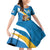 Finland Leijonat Hockey Custom Family Matching Off Shoulder Short Dress and Hawaiian Shirt Suomen Jaakiekkoliitto 4 Nations