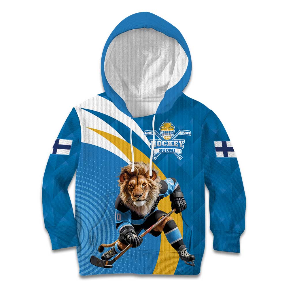 Finland Leijonat Hockey Custom Kid Hoodie Suomen Jaakiekkoliitto 4 Nations