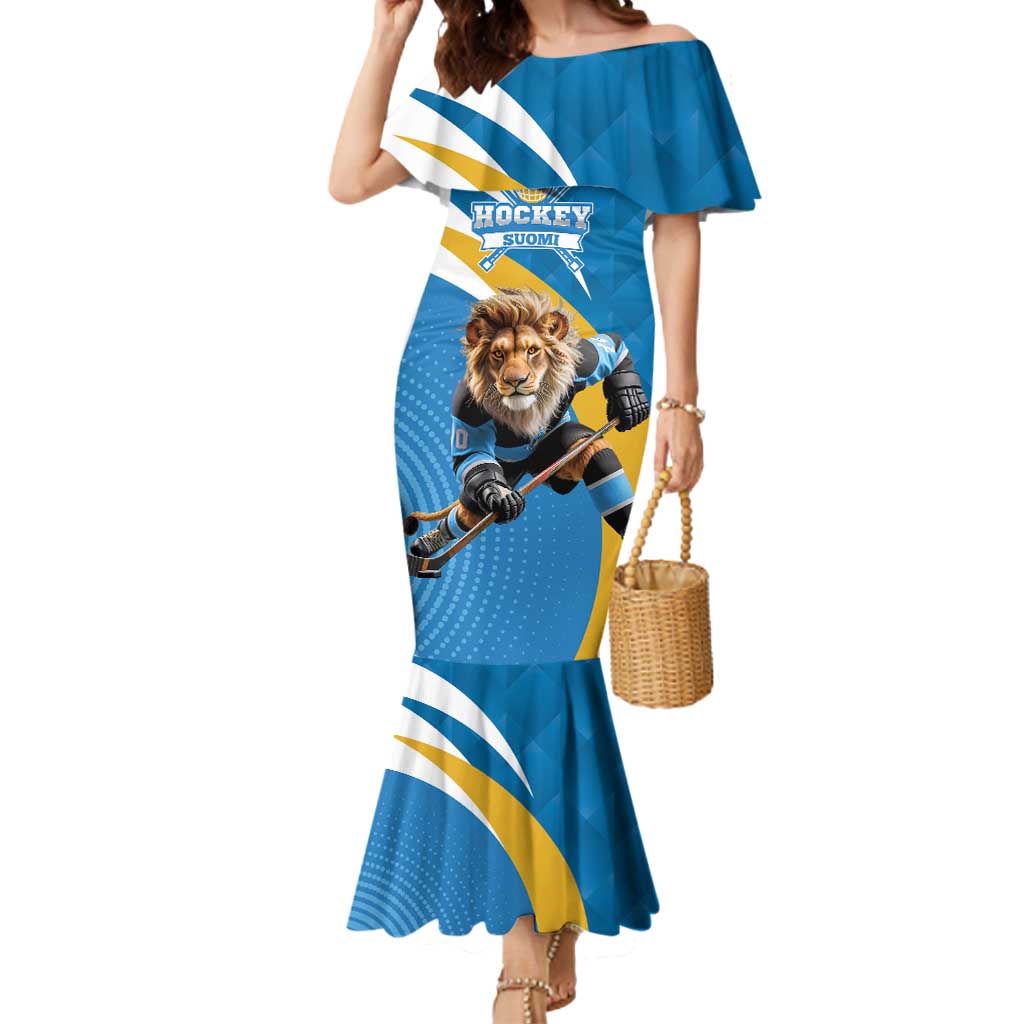 Finland Leijonat Hockey Custom Mermaid Dress Suomen Jaakiekkoliitto 4 Nations