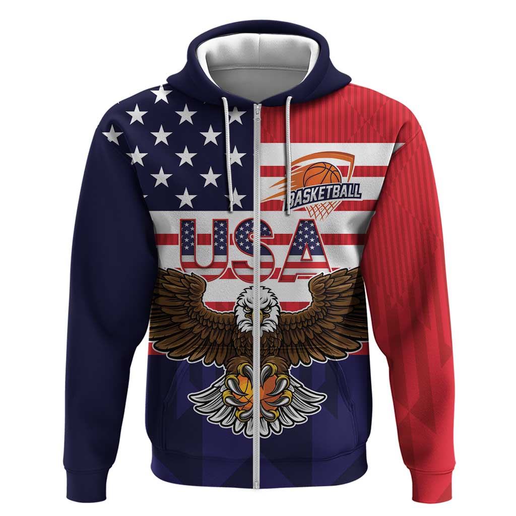 United States Basketball Custom Zip Hoodie Team USA One For All