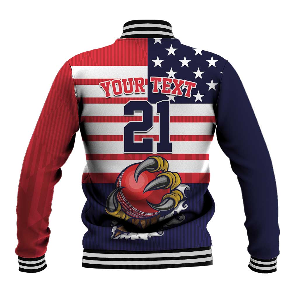 United States Cricket Custom Baseball Jacket Team USA One For All