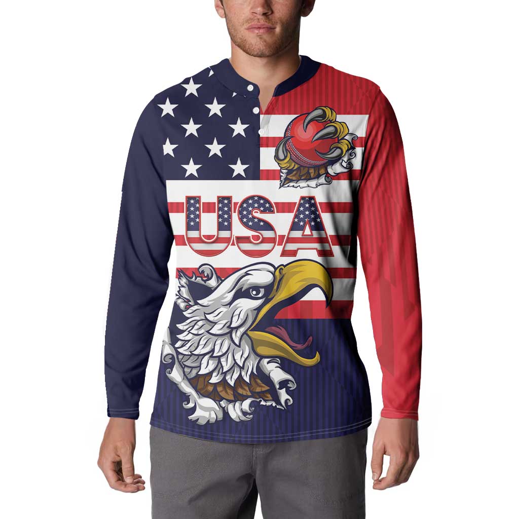 United States Cricket Custom Button Sweatshirt Team USA One For All