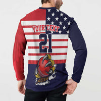 United States Cricket Custom Button Sweatshirt Team USA One For All
