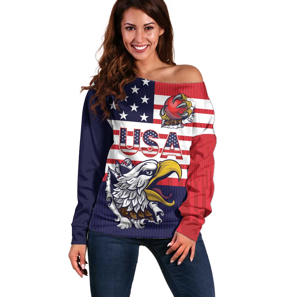 United States Cricket Custom Off Shoulder Sweater Team USA One For All