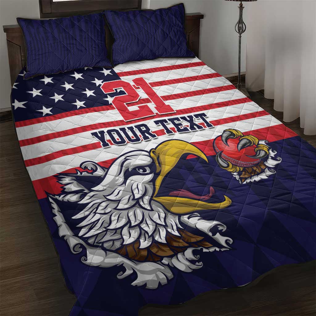 United States Cricket Custom Quilt Bed Set Team USA One For All