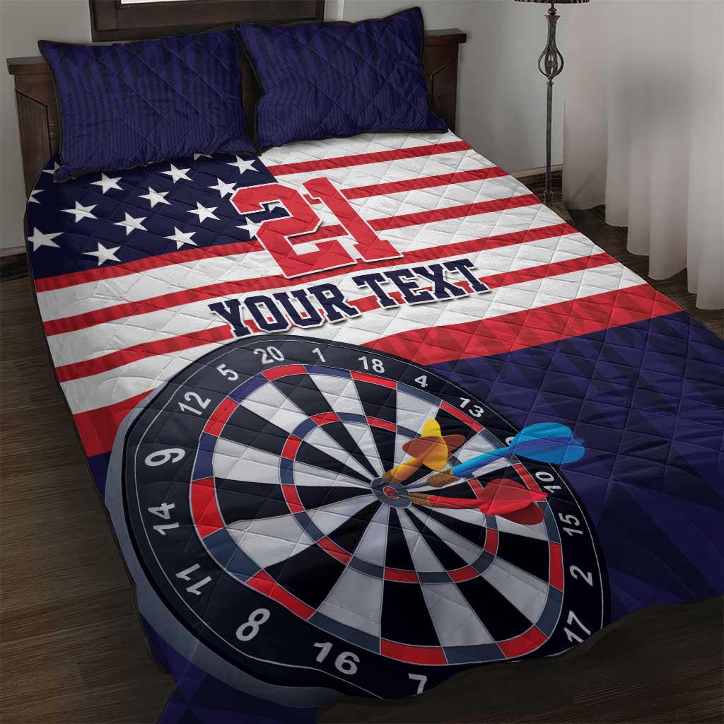 United States Dart Custom Quilt Bed Set Team USA One For All