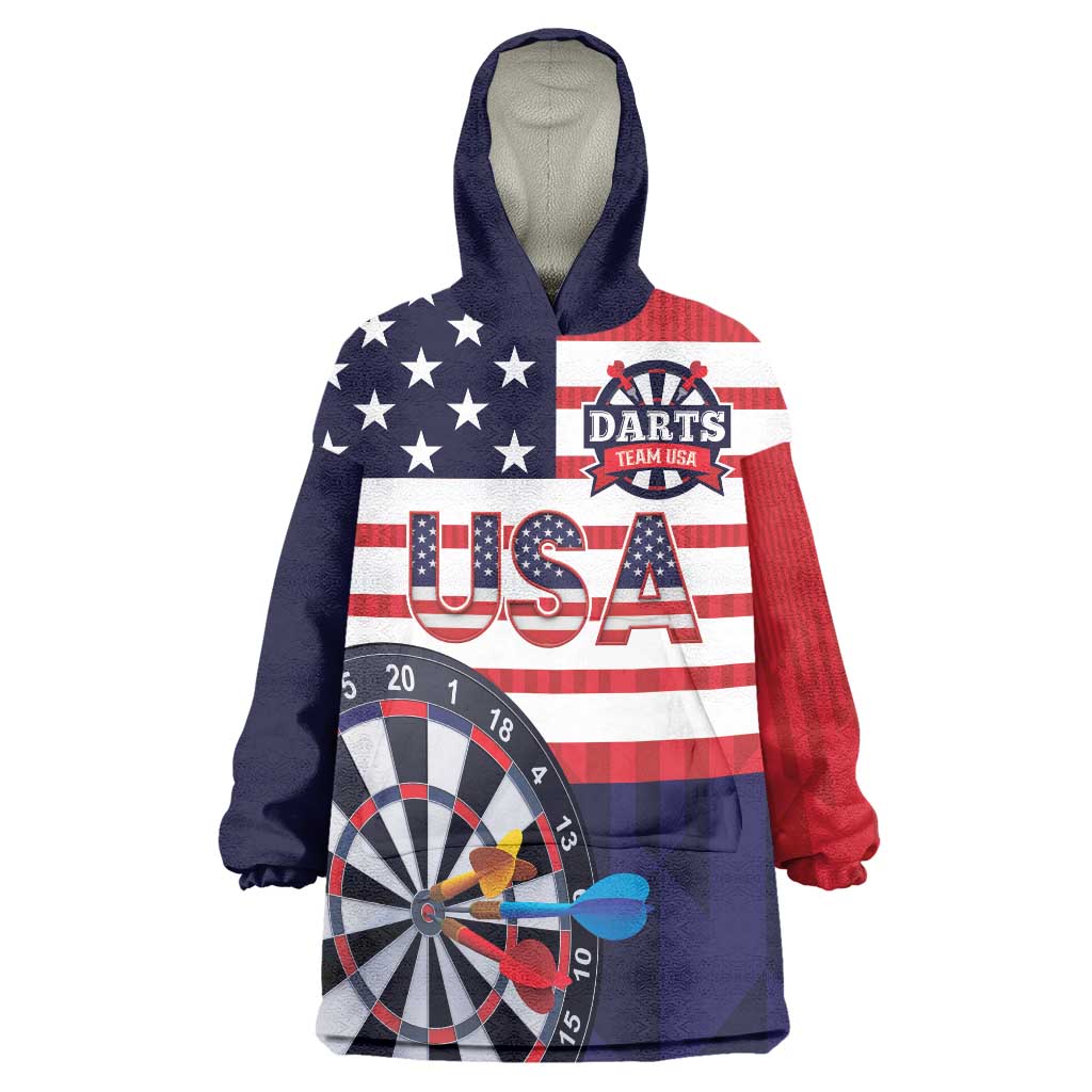 United States Dart Custom Wearable Blanket Hoodie Team USA One For All