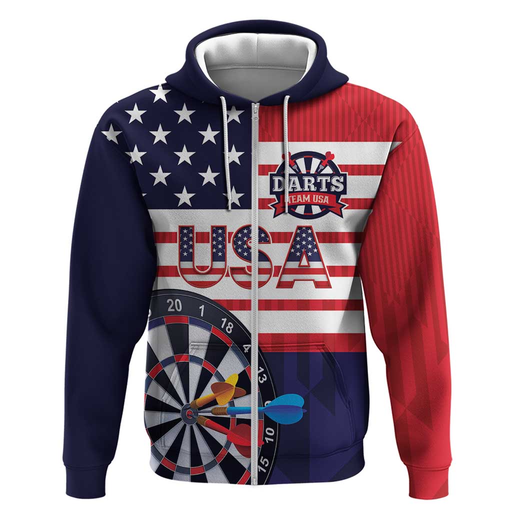 United States Dart Custom Zip Hoodie Team USA One For All