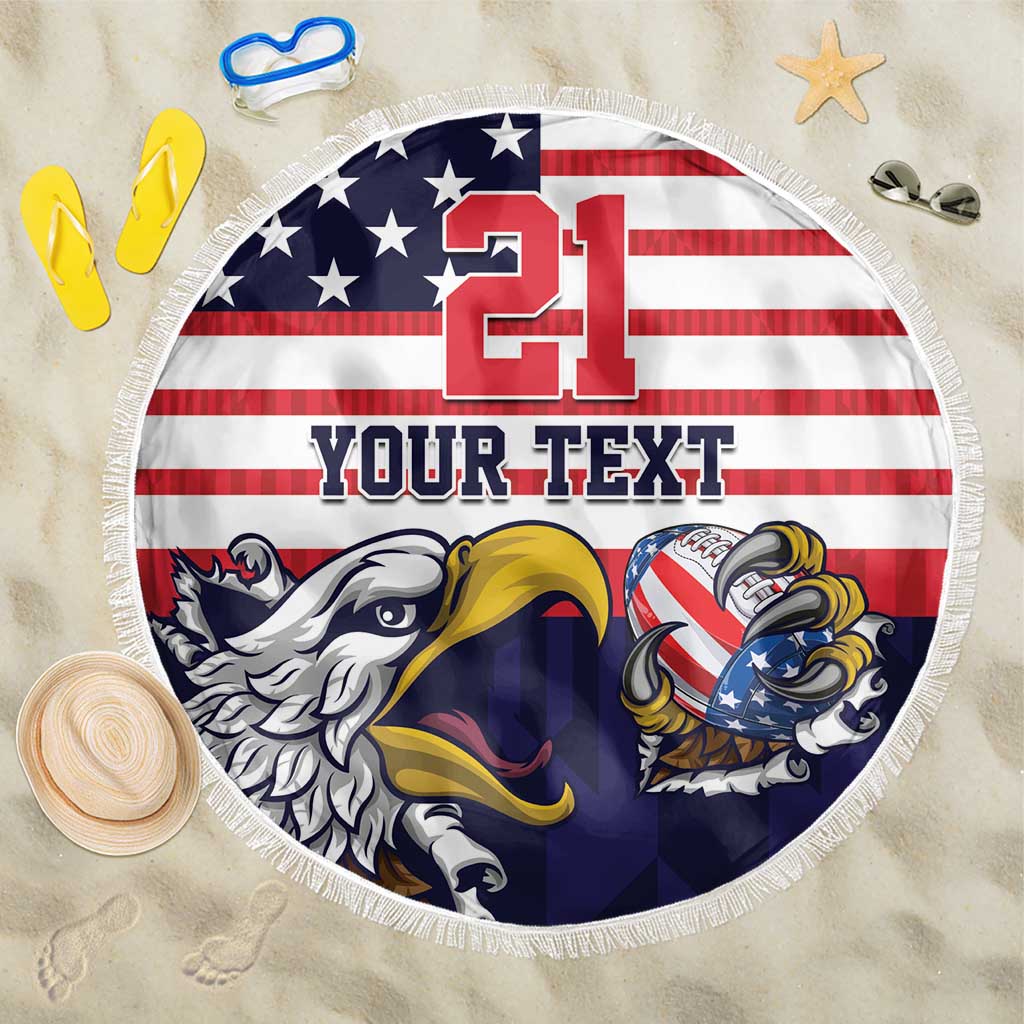 United States Football Custom Beach Blanket Team USA One For All