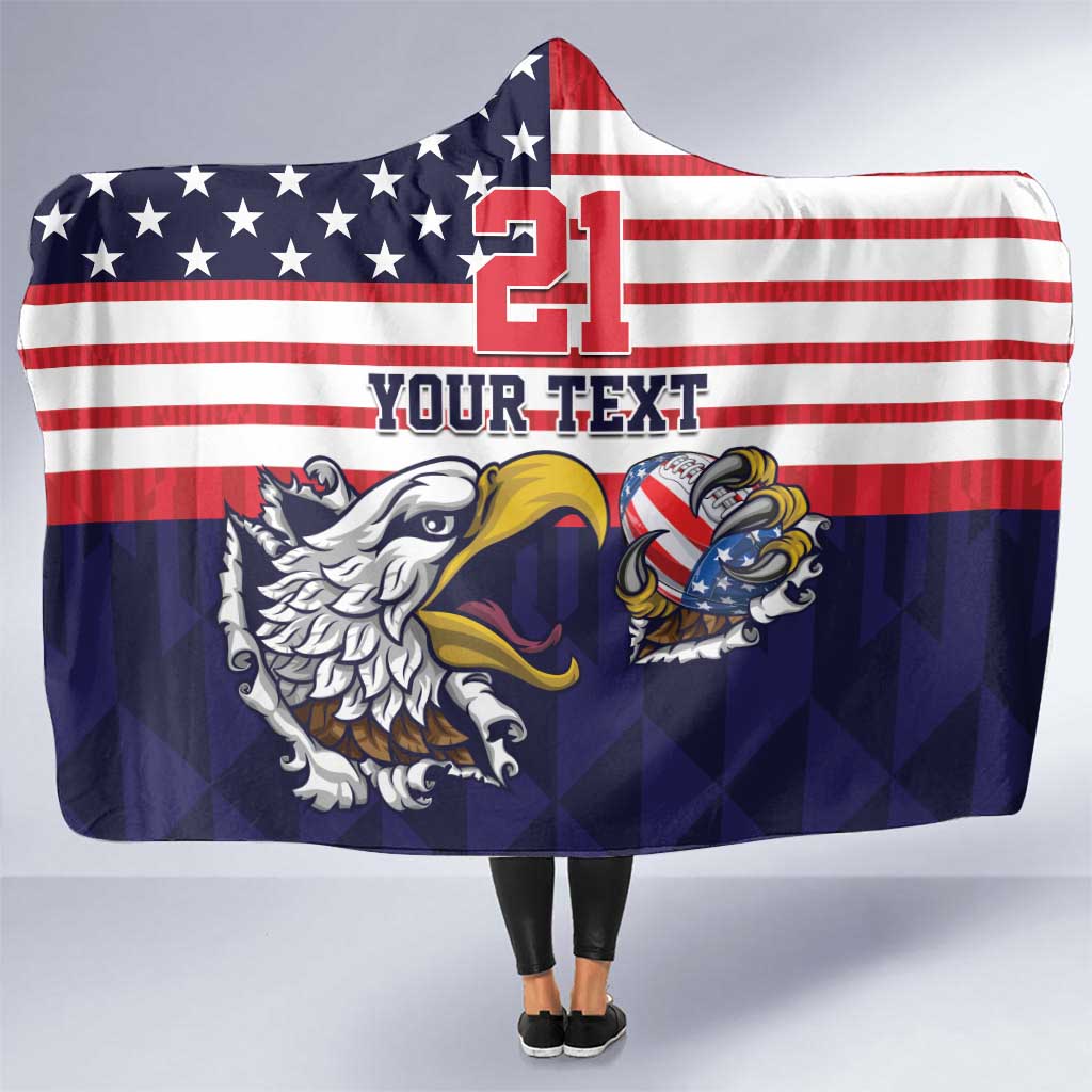 United States Football Custom Hooded Blanket Team USA One For All