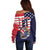 United States Football Custom Off Shoulder Sweater Team USA One For All