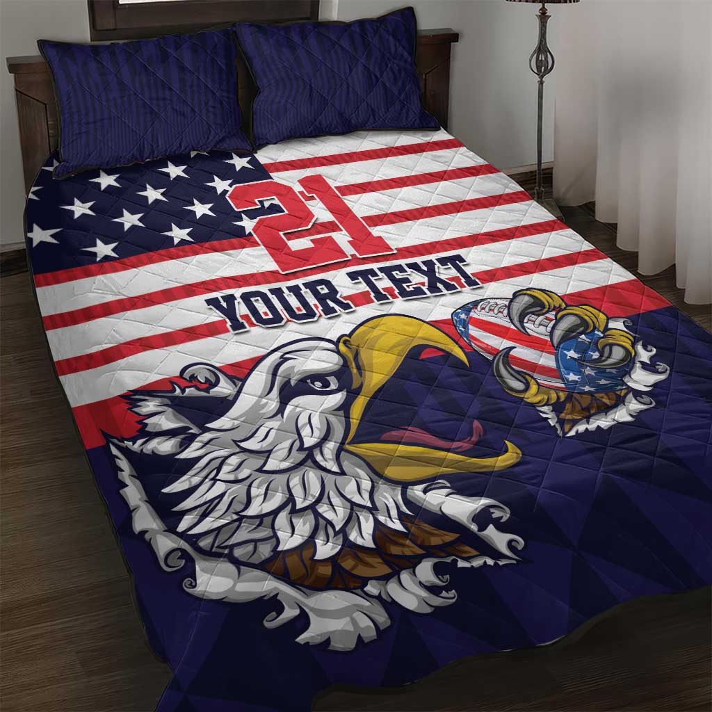 United States Football Custom Quilt Bed Set Team USA One For All