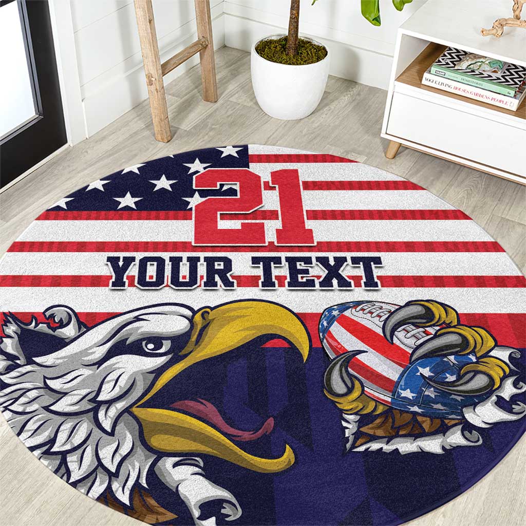 United States Football Custom Round Carpet Team USA One For All