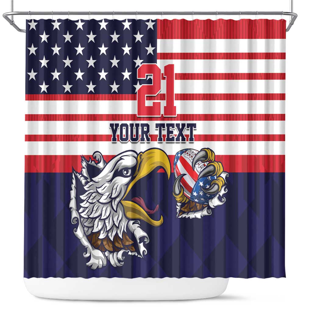 United States Football Custom Shower Curtain Team USA One For All