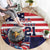 United States Ice Hockey Custom Round Carpet Team USA One For All