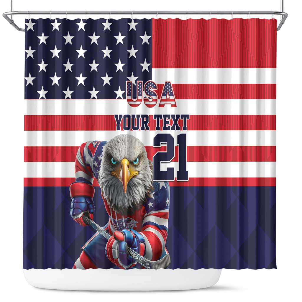 United States Ice Hockey Custom Shower Curtain Team USA One For All