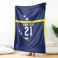 Personalized Curacao Sailboat Blanket Tropical Beach Sunset