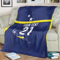 Personalized Curacao Sailboat Blanket Tropical Beach Sunset