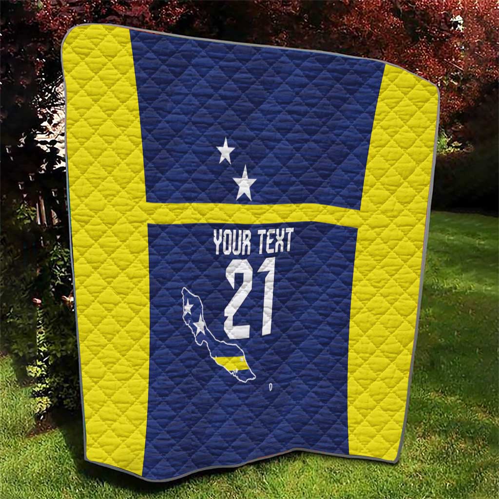 Personalized Curacao Sailboat Quilt Tropical Beach Sunset