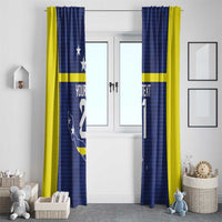 Personalized Curacao Sailboat Window Curtain Tropical Beach Sunset