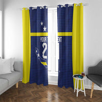 Personalized Curacao Sailboat Window Curtain Tropical Beach Sunset