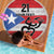 Puerto Rico Football Custom Beach Blanket Come On El Huracan Azul