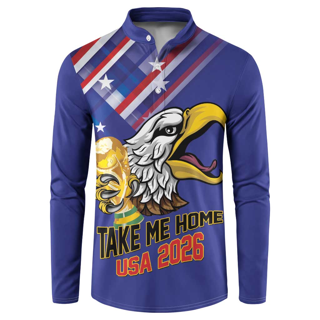 United States 2026 Personalized Button Sweatshirt Take Me Home Soccer Blue