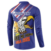 United States 2026 Personalized Button Sweatshirt Take Me Home Soccer Blue