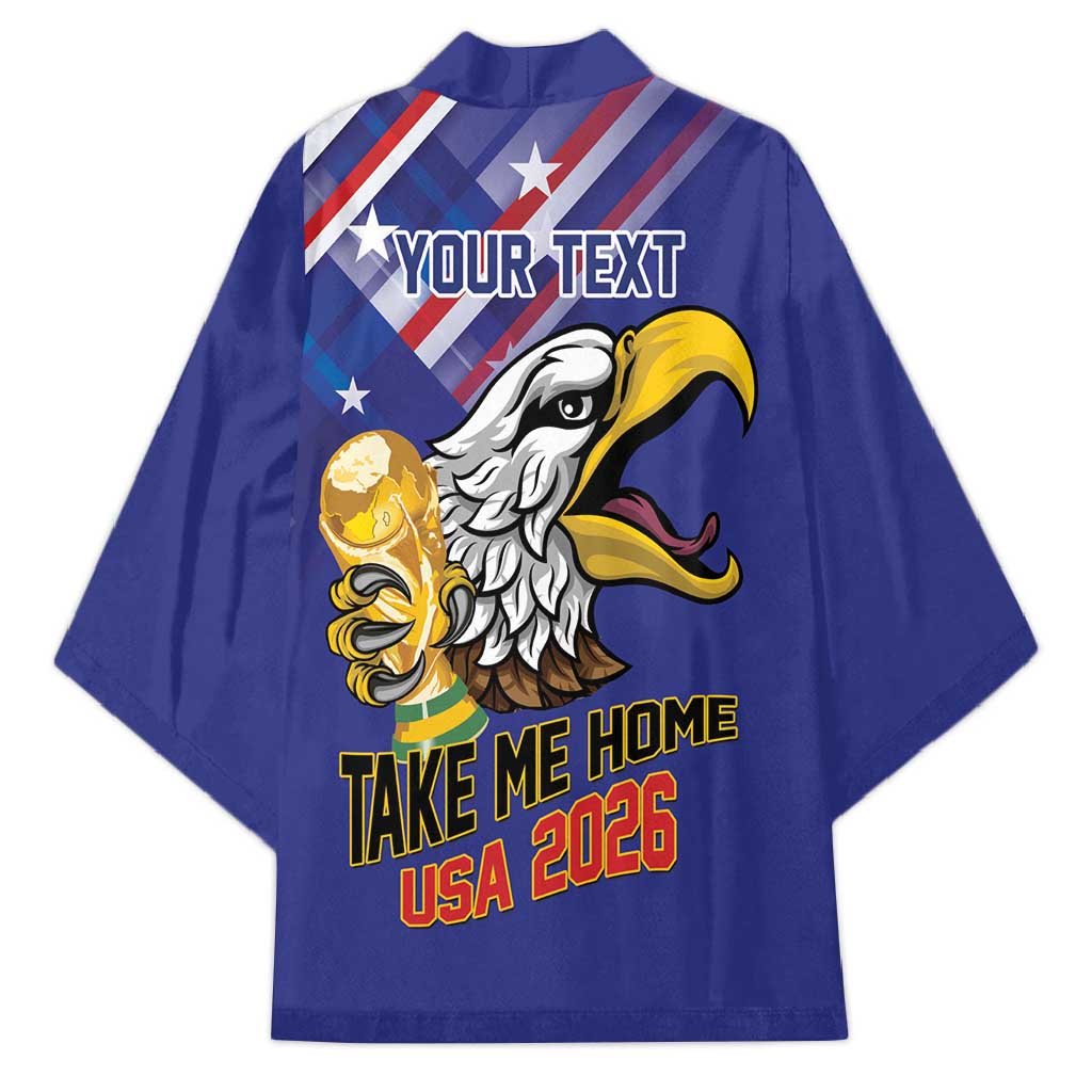 United States 2026 Personalized Kimono Take Me Home Soccer Blue