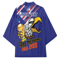 United States 2026 Personalized Kimono Take Me Home Soccer Blue