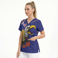 United States 2026 Personalized Scrub Top Take Me Home Soccer Blue